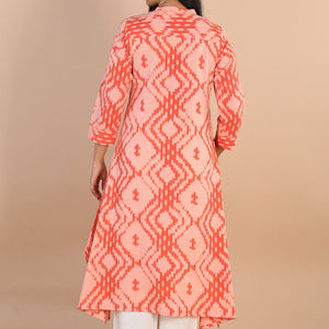 Cotton Pochampally ikkat diamond weave kurta