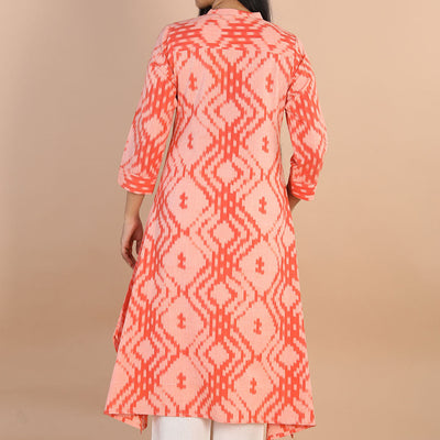 Cotton Pochampally ikkat diamond weave kurta
