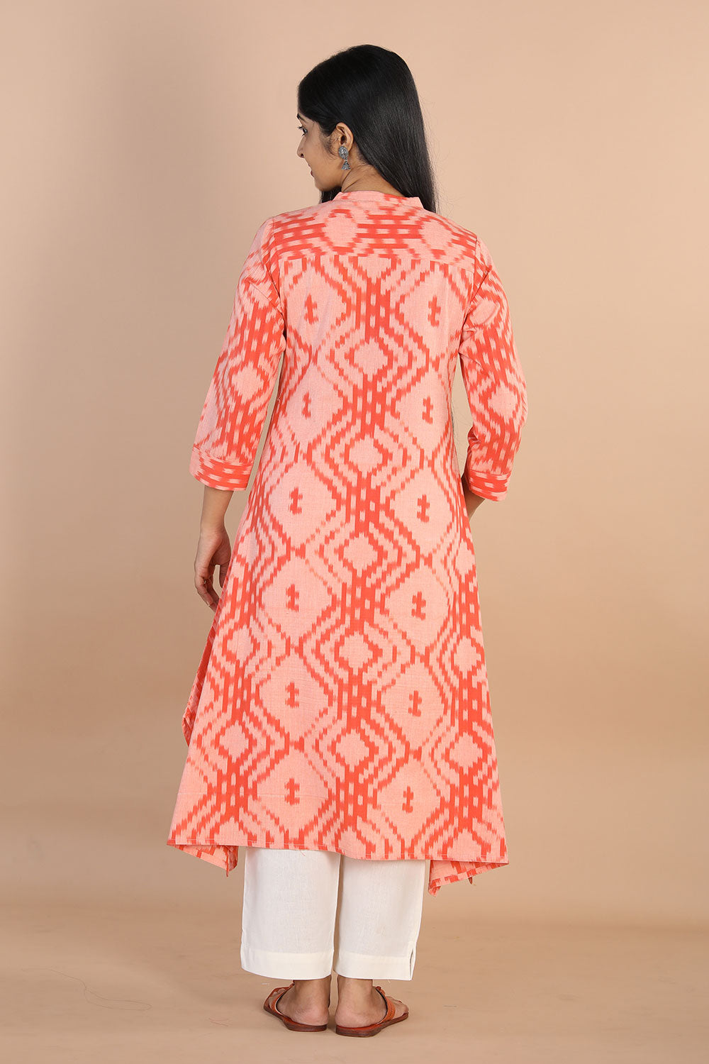 Cotton Pochampally ikkat diamond weave kurta