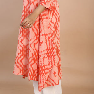 Cotton Pochampally ikkat diamond weave kurta