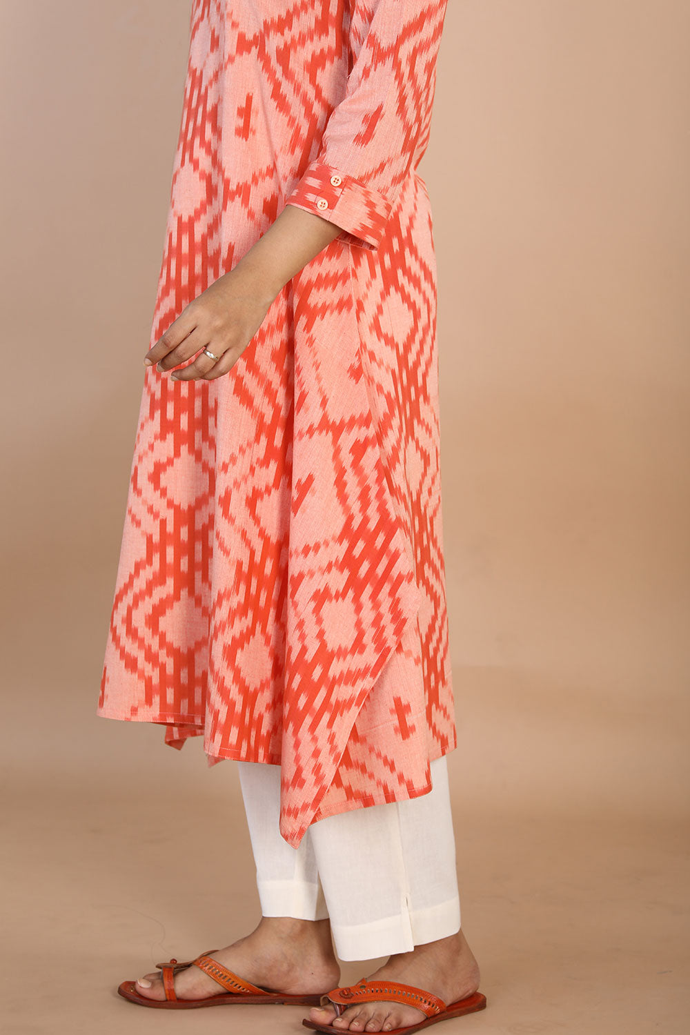 Cotton Pochampally ikkat diamond weave kurta