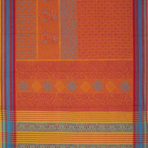 Hand block printed south cotton saree