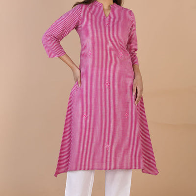 Ethnic woven striped kurti