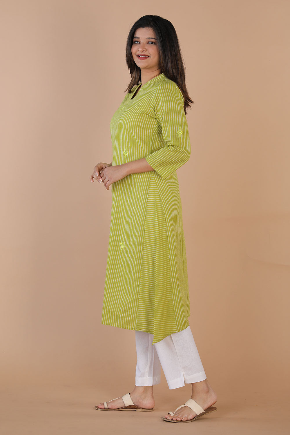 Ethnic woven striped kurti