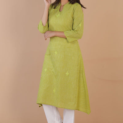 Ethnic woven striped kurti