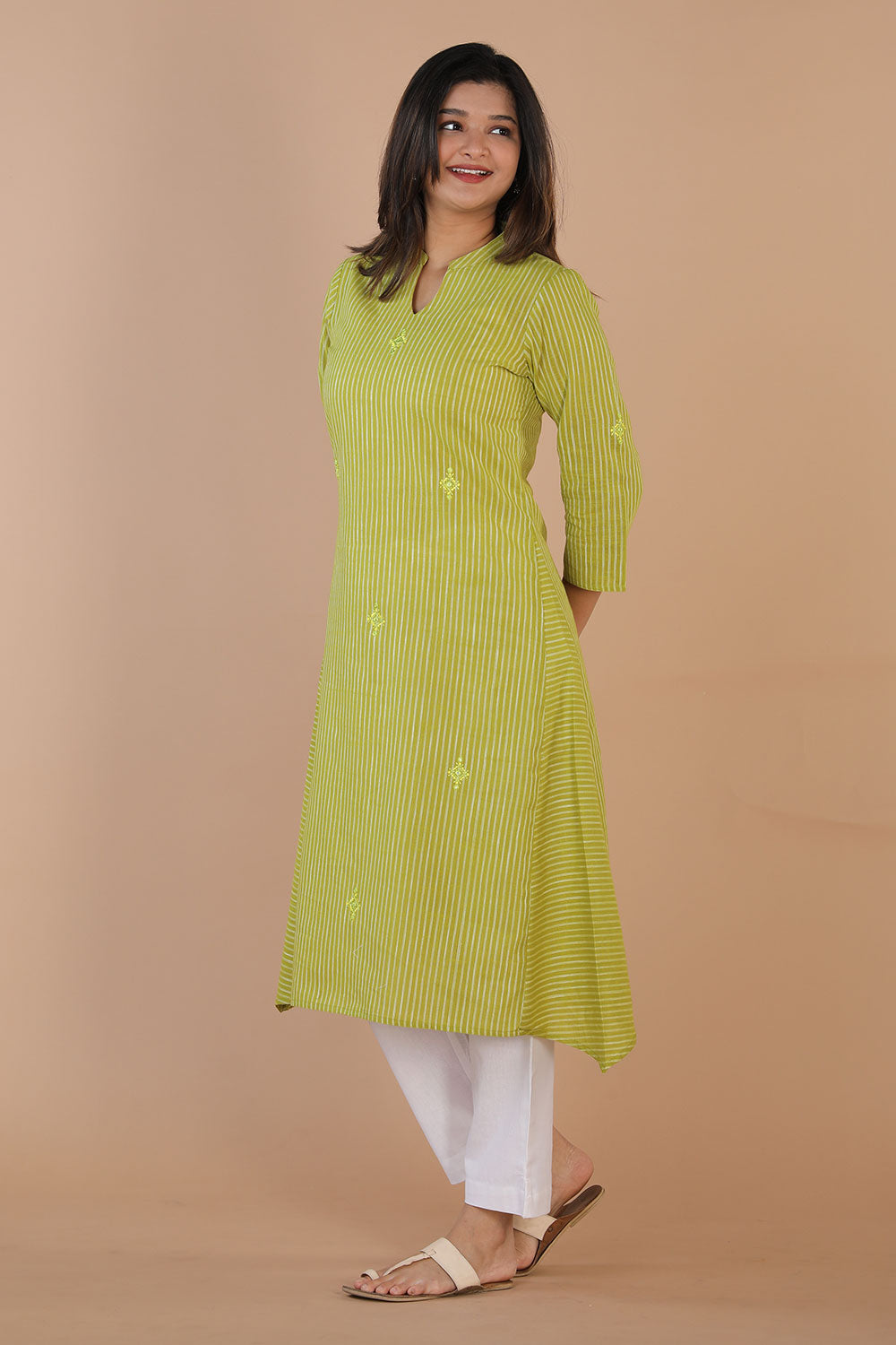 Ethnic woven striped kurti