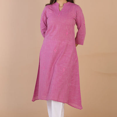 Ethnic woven striped kurti