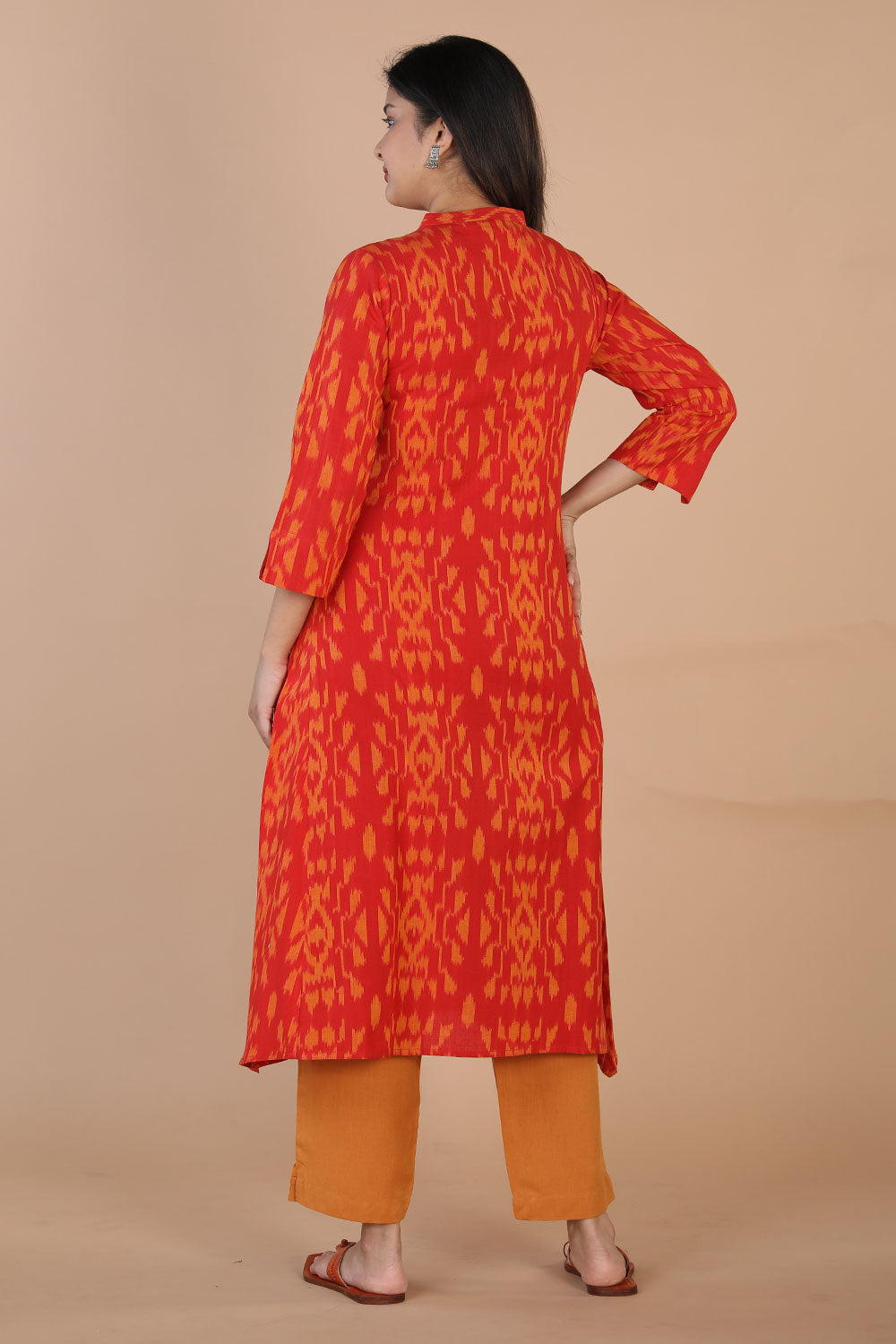 Ikat panelled kurti