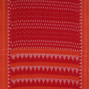 Dahlia pink square weave pattern Pochampally cotton ikat Saree