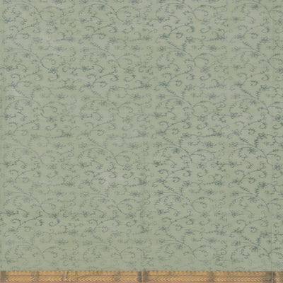 Hand block printed cotton saree