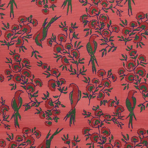 Hand block printed cotton saree