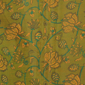 Hand block printed cotton saree