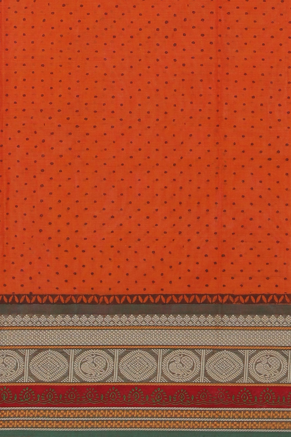 Hand block printed cotton saree