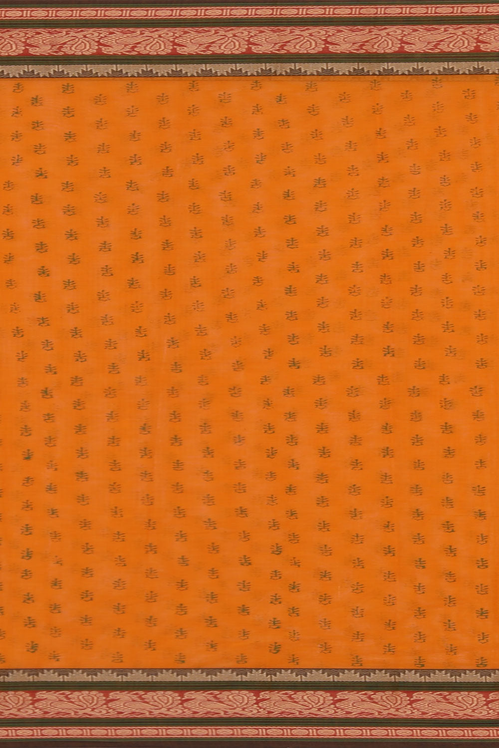 Hand block printed cotton saree