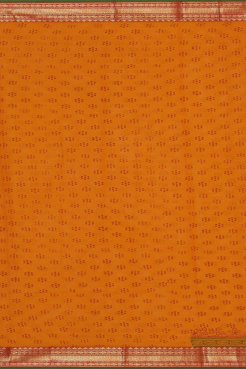 Hand block printed cotton saree