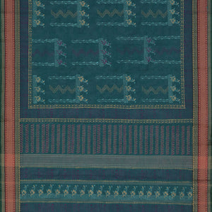 Hand block printed cotton saree