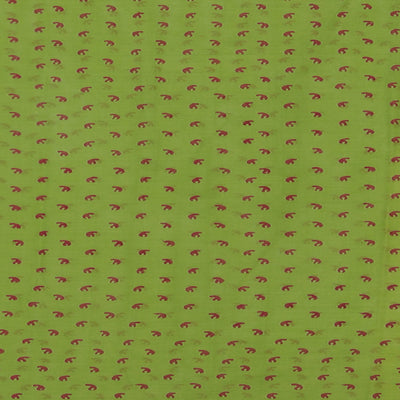 Hand block printed cotton saree
