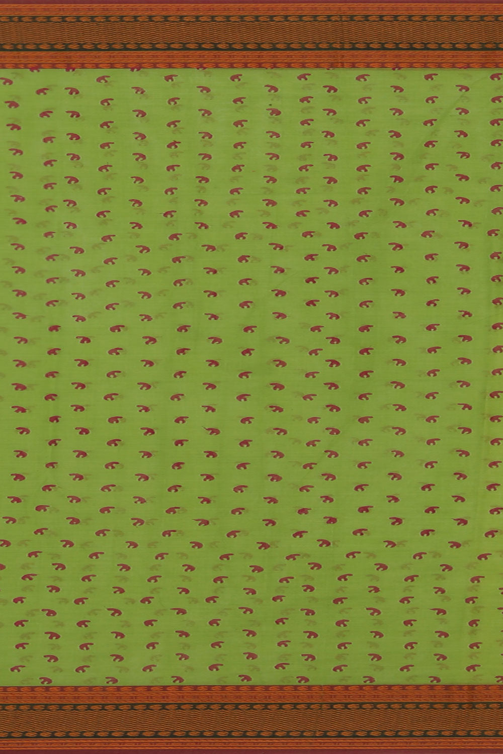 Hand block printed cotton saree