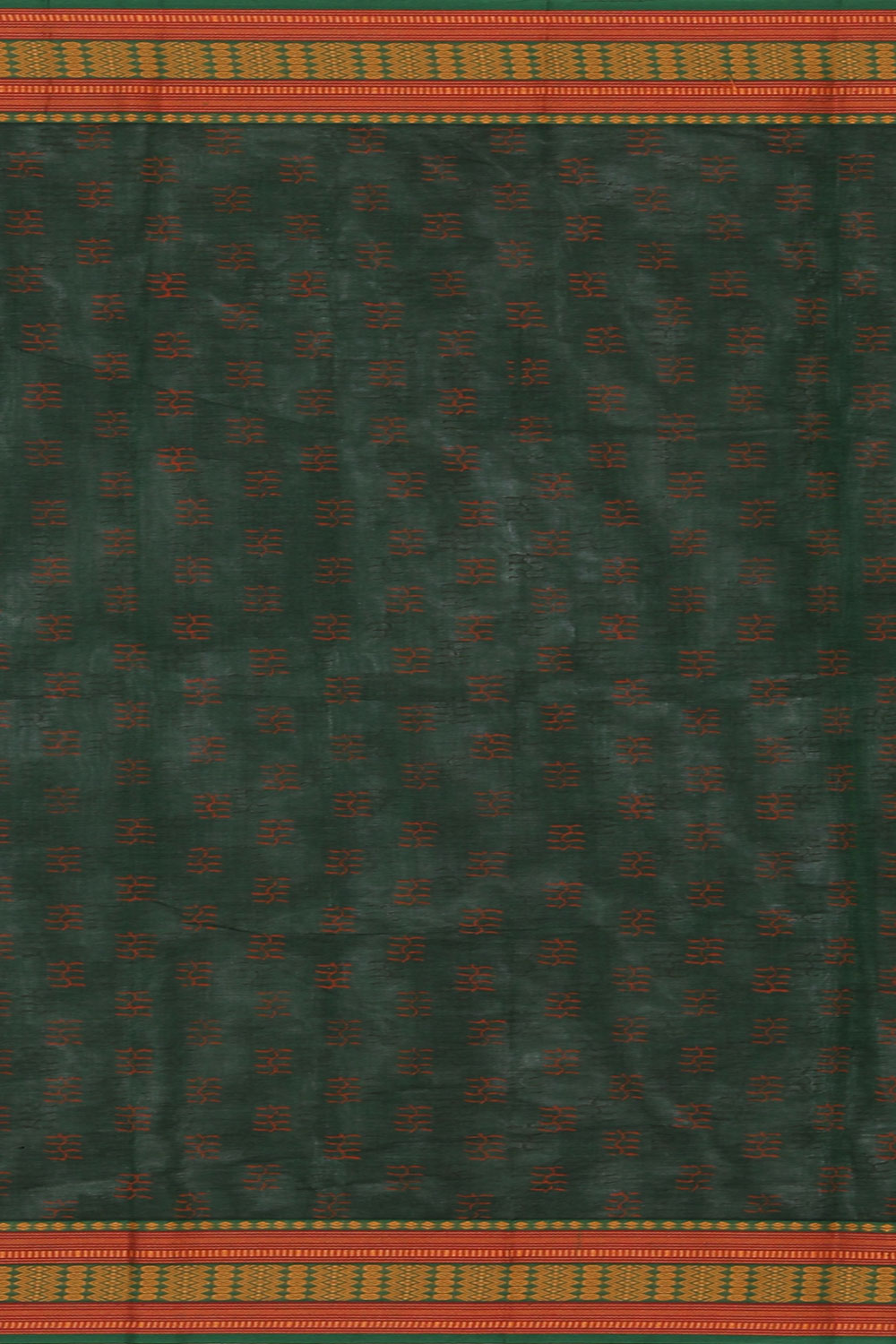 Hand block printed cotton saree