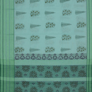 Hand block printed cotton saree