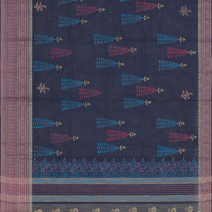 Hand block printed cotton saree