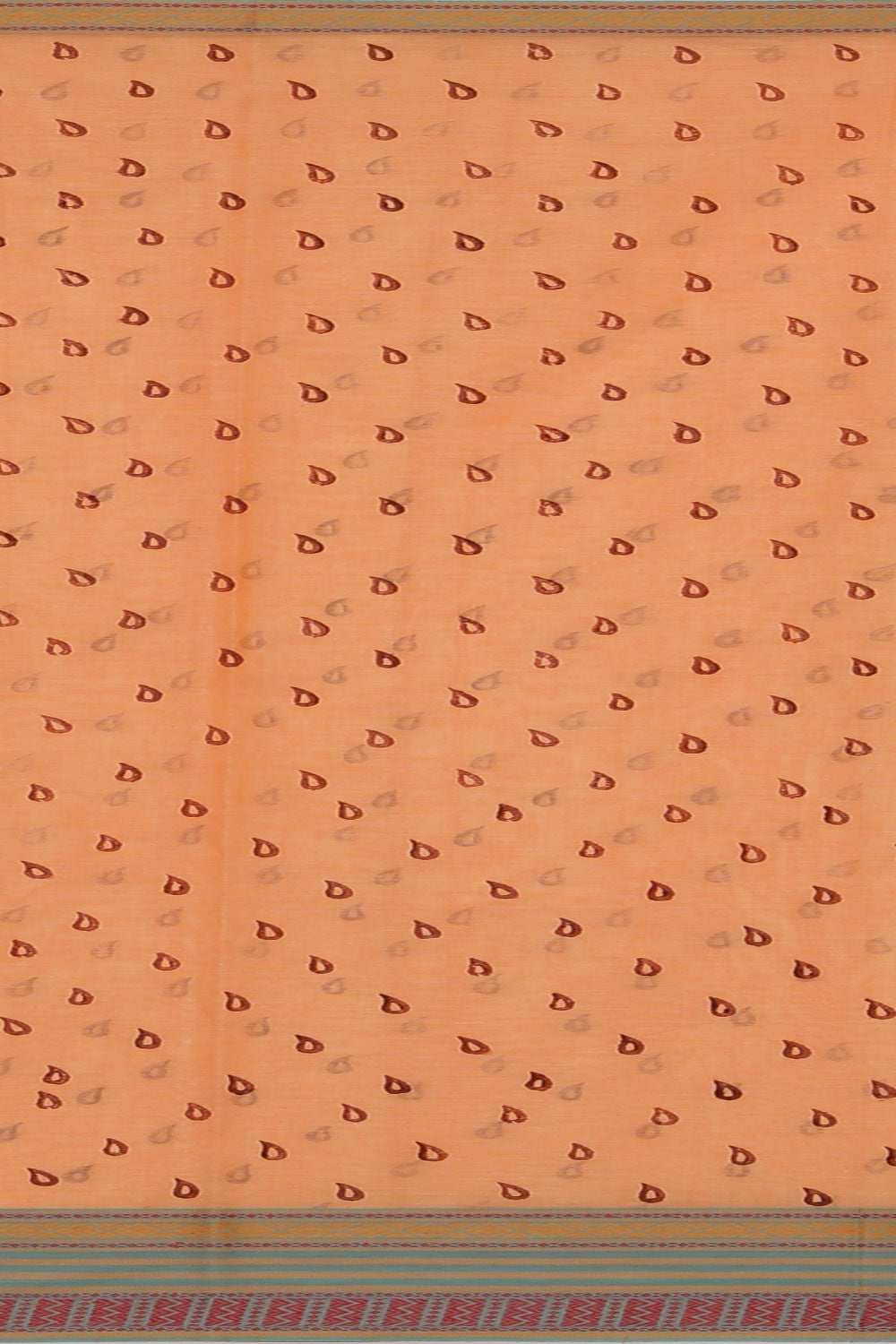 Hand block printed cotton saree