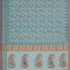 Hand block printed cotton saree
