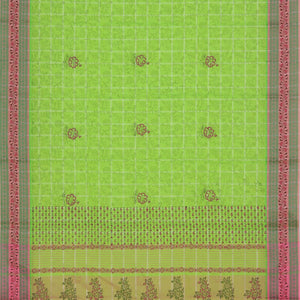 Hand block printed cotton saree