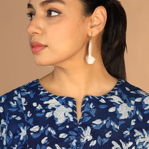 Indigo Bagru panelled dress