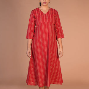 Fiesty Red cotton Kurti