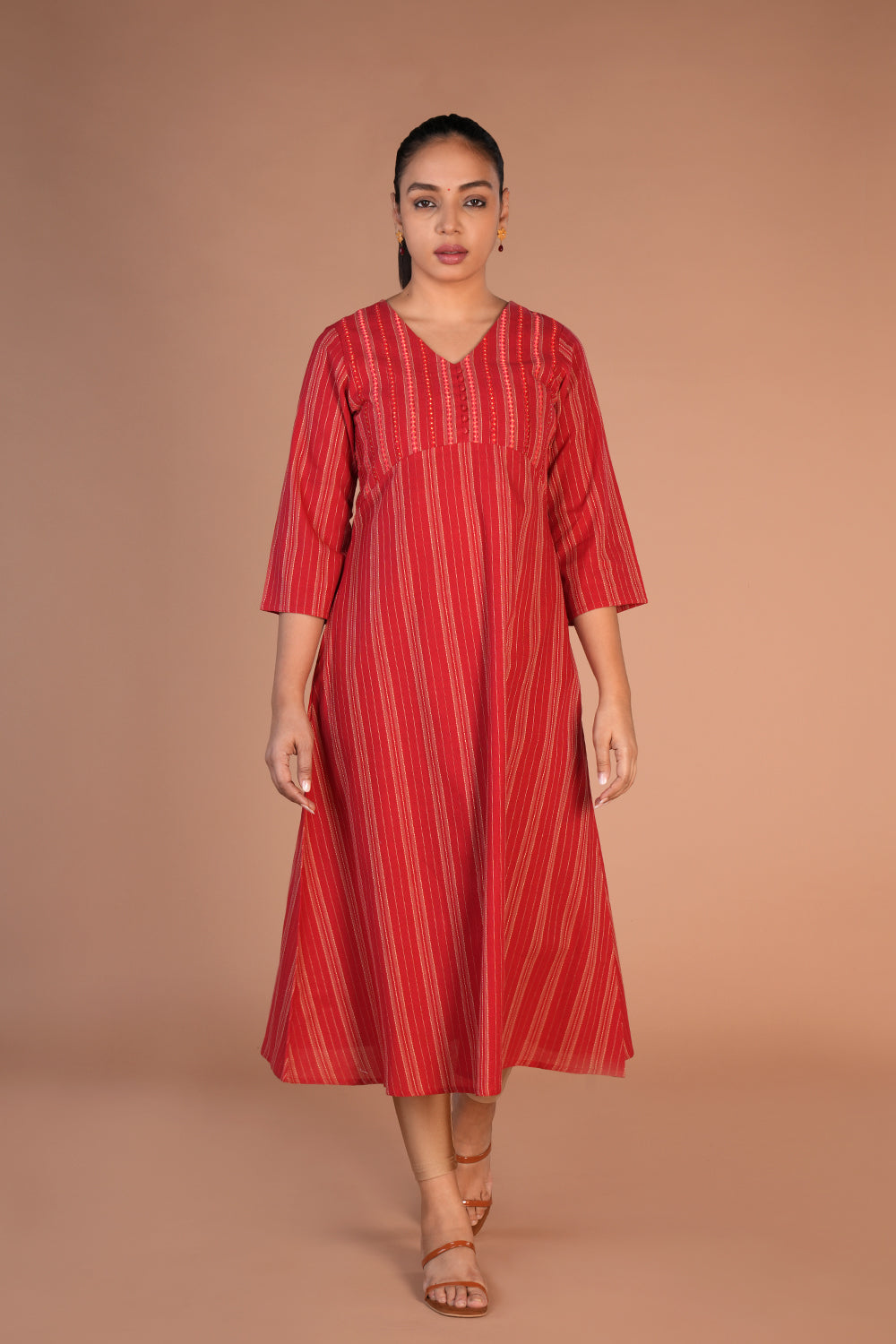 Fiesty Red cotton Kurti