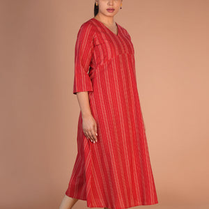 Fiesty Red cotton Kurti