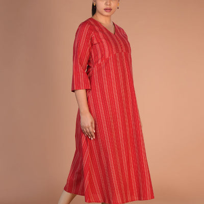 Fiesty Red cotton Kurti