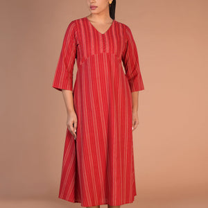 Fiesty Red cotton Kurti