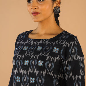 Cotton Ikat kurti