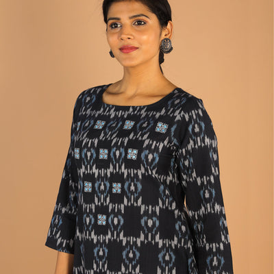Cotton Ikat kurti