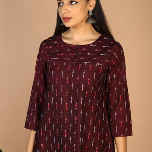 Cotton Ikat kurti