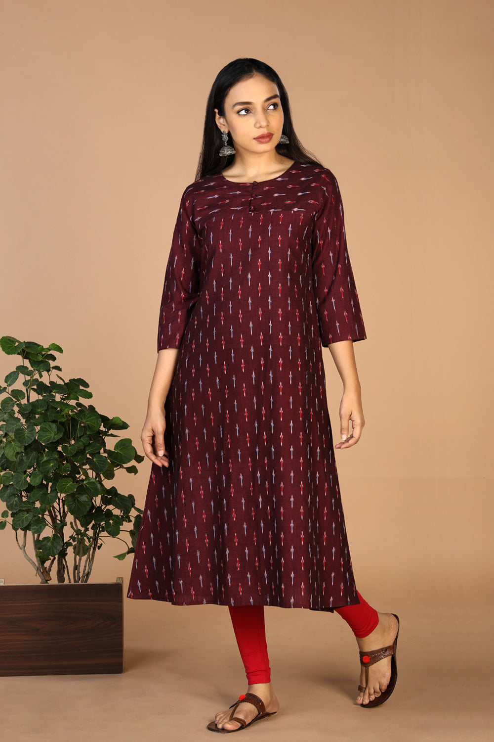 Cotton Ikat kurti