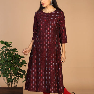 Cotton Ikat kurti