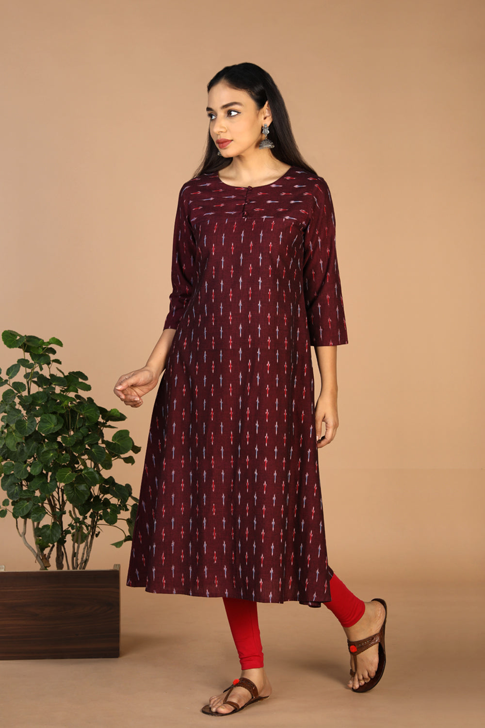 Cotton Ikat kurti