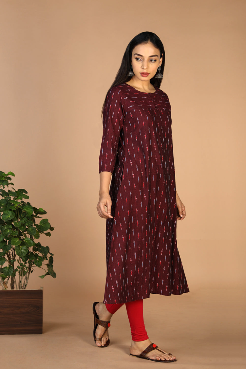 Cotton Ikat kurti