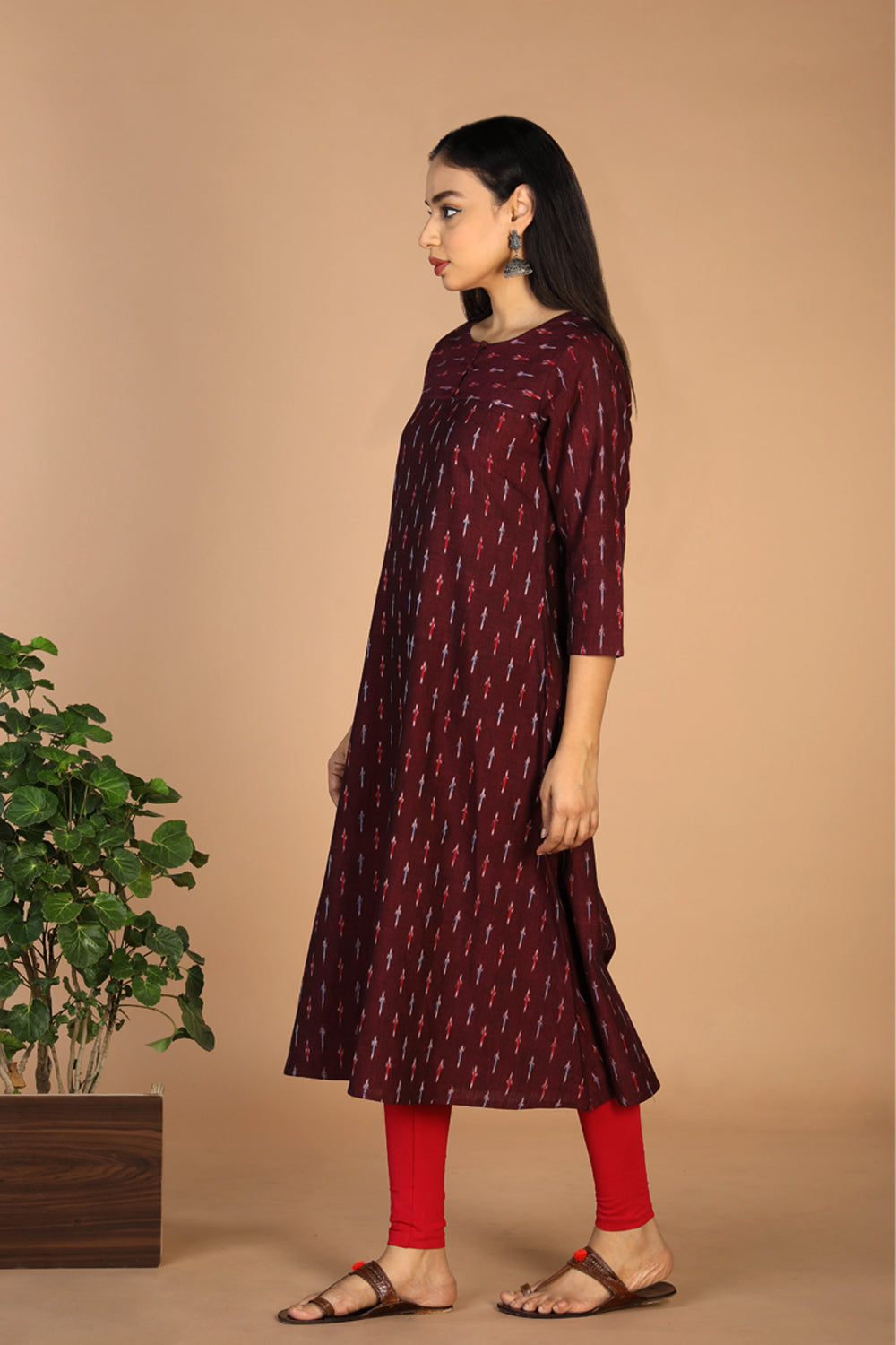 Cotton Ikat kurti