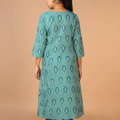 Handwoven Cotton Pochampally Ikat Kurti