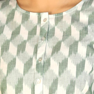 Handwoven cotton Pochampally Ikat kurta