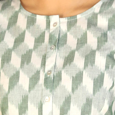 Handwoven cotton Pochampally Ikat kurta