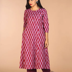 Handwoven cotton Pochampally Ikat kurta