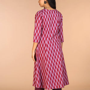 Handwoven cotton Pochampally Ikat kurta