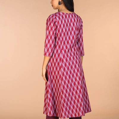 Handwoven cotton Pochampally Ikat kurta