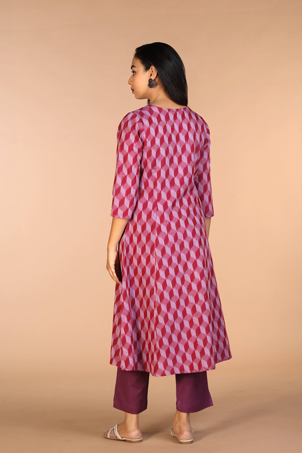 Handwoven cotton Pochampally Ikat kurta