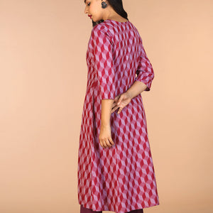 Handwoven cotton Pochampally Ikat kurta